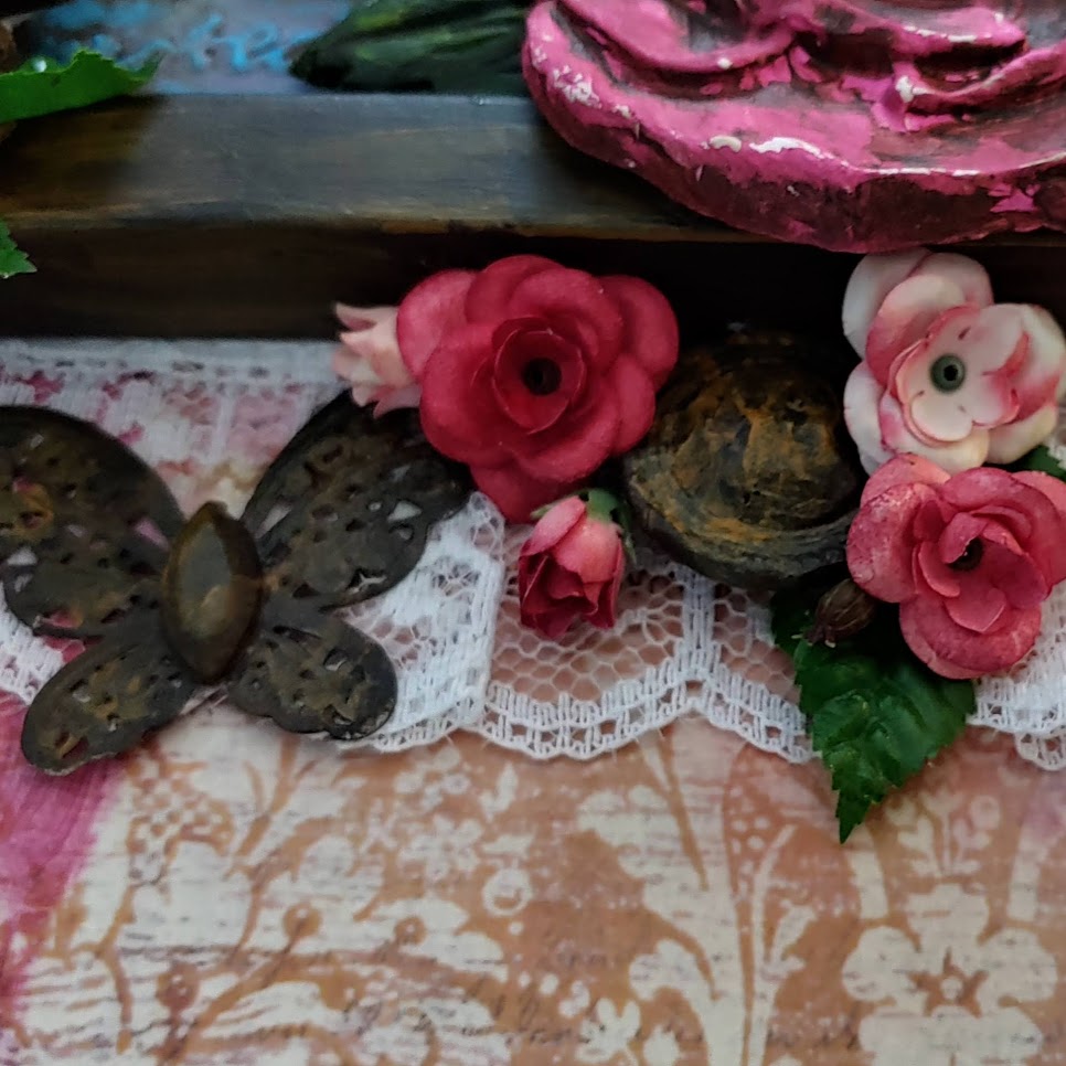 Vintage Rose Art Panel - using Prima Moulds