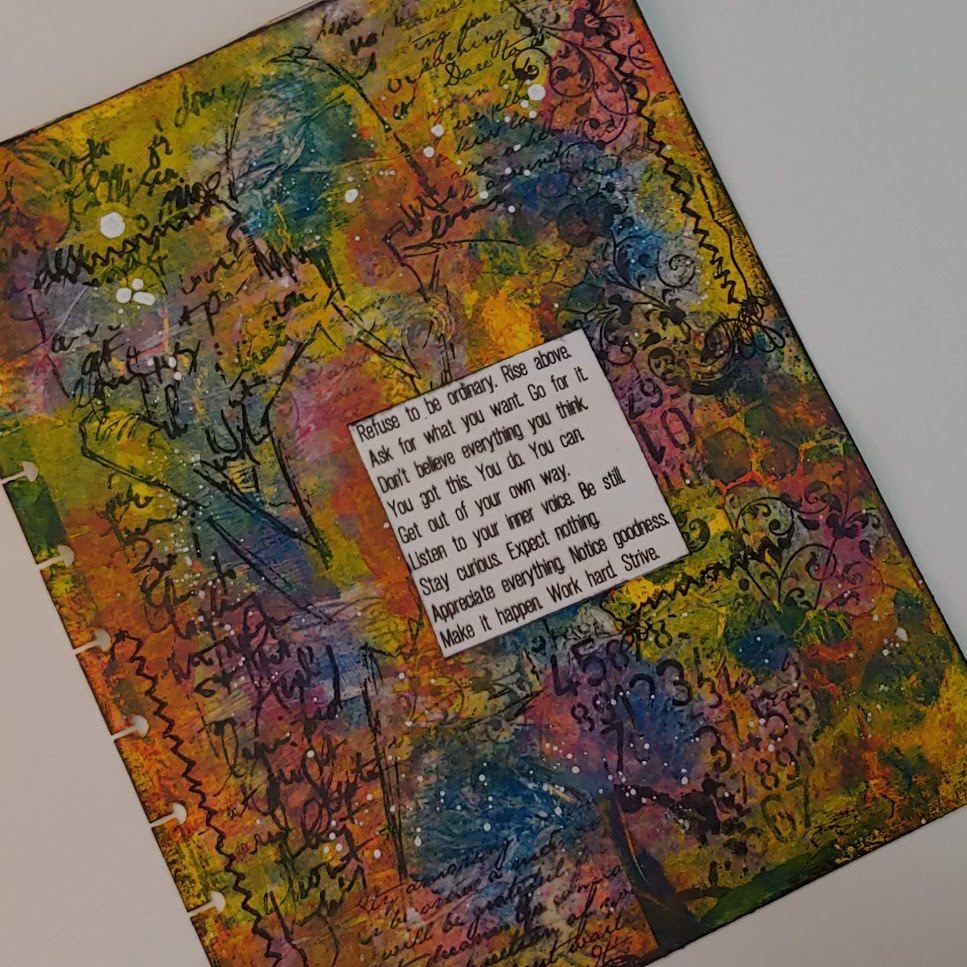 Art Journal Page- Dina Wakley Media - "refuse to be ordinary"