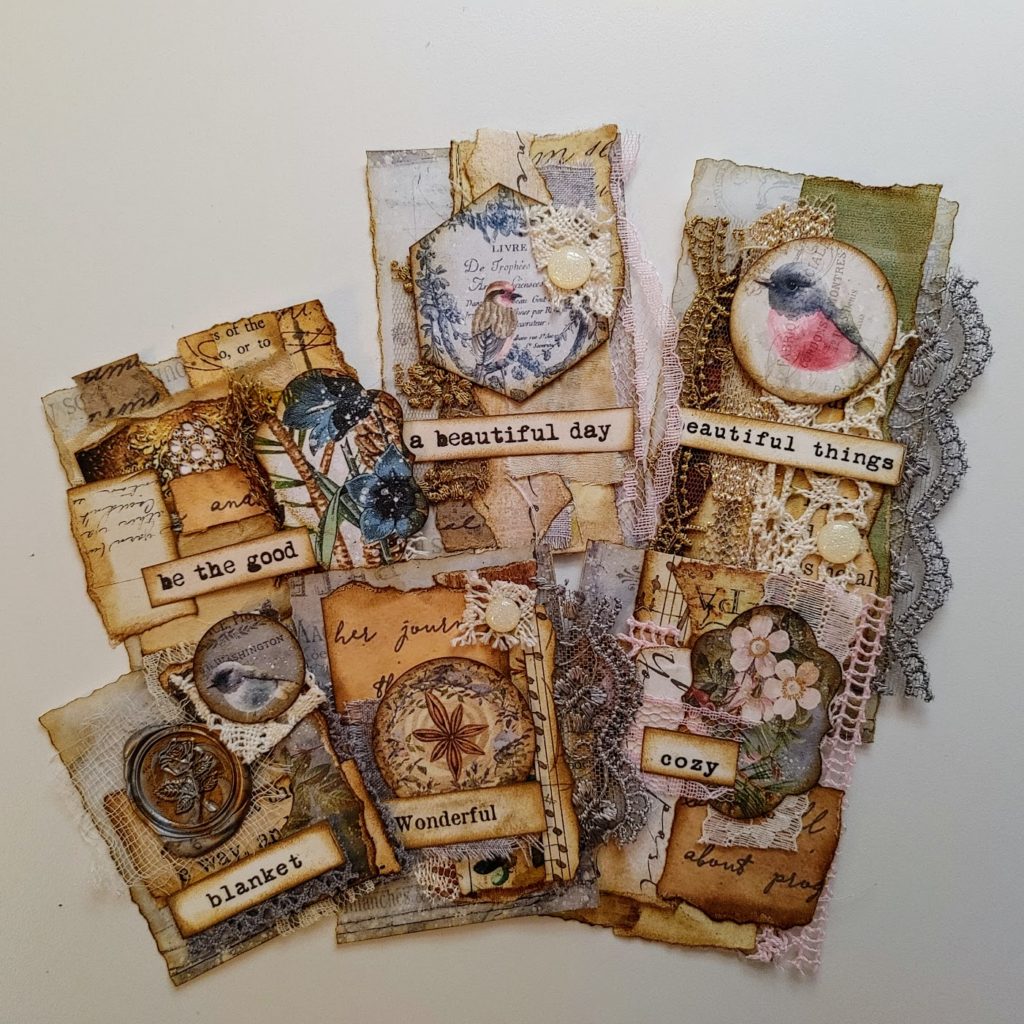 Video – Paper & Lace Clusters – Use your Scraps – Winter Garden Journal – Part 2