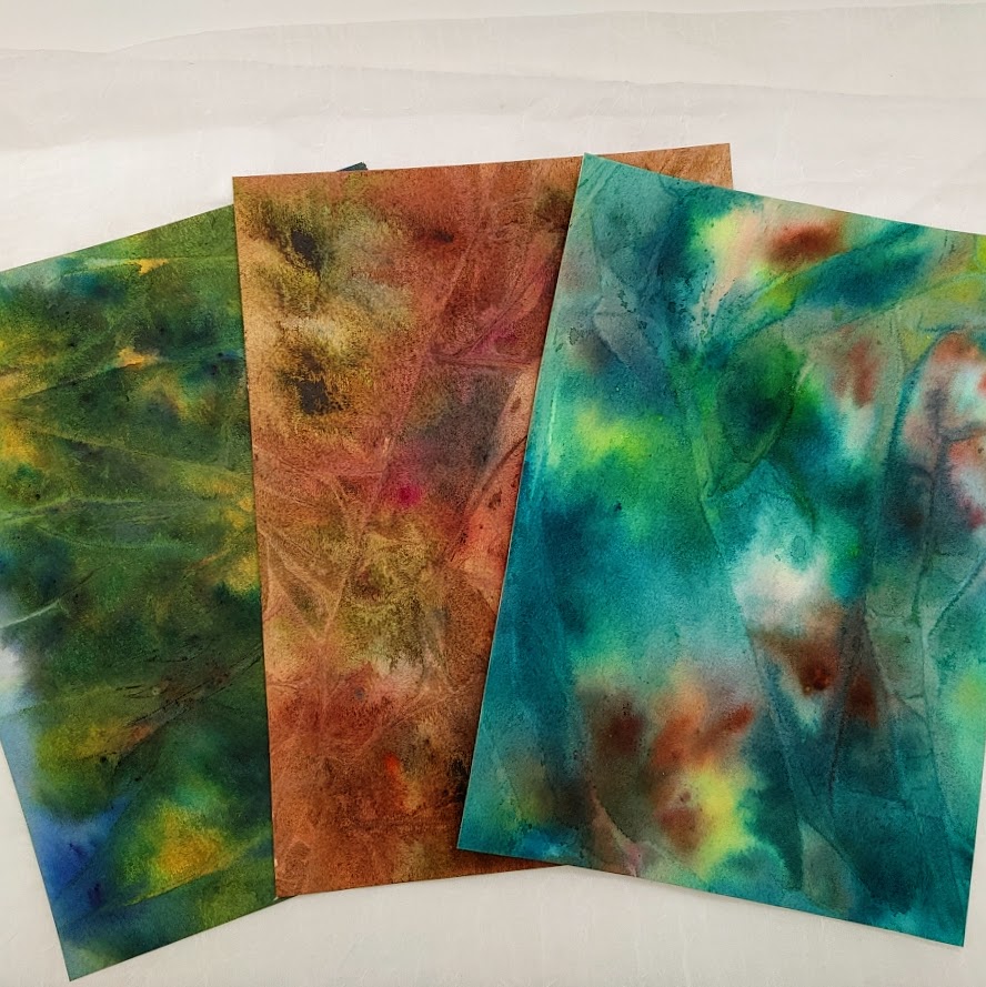 Video - Watercolor Paper - Pigment Powders - Saran Wrap - Messy Paper