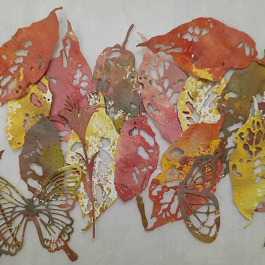 Video - Die Cuts & Ink Smooshing - Fall Leaves, Butterflies & Such