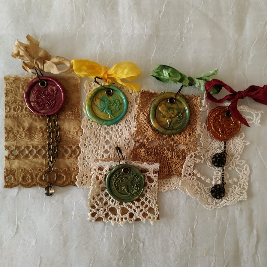 Video - Sweet eyelet punched wax seal dangles - Fairy Magic Journals - Craspire Products