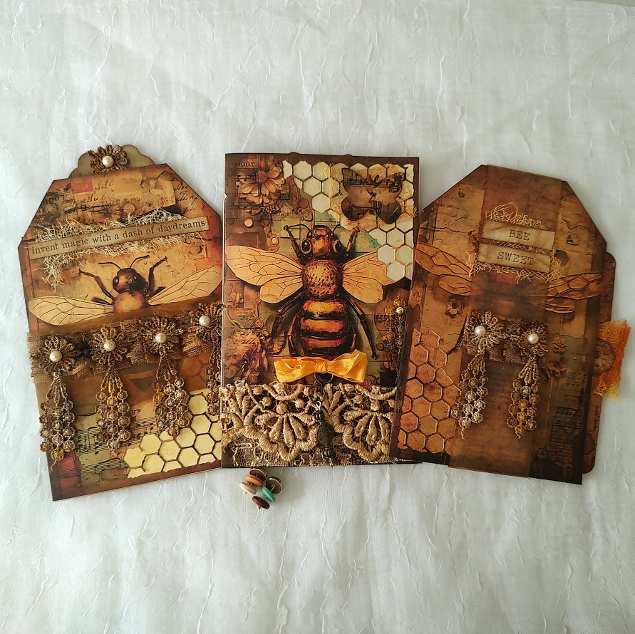 Video - Grungy Bee Flip Tags/Booklets - Many Variations - Grungy Bee Journal