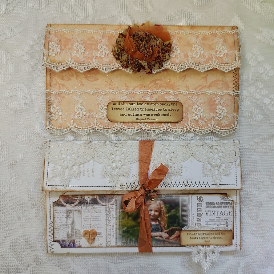 Video - Fabric Pouch - Pink Harvest Blush Autumn Memoires Journal - Part 3