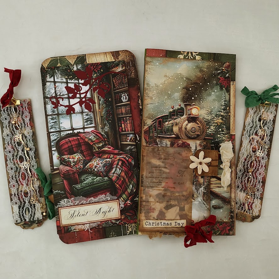 Video - Nostalgic Christmas Flip Flop Journals - Part 2 - Adding TIP INS