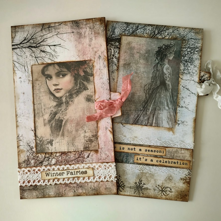 Video - Peek-A-Boo Acetate Window Ephemera Holder - Frosty Winter Journal