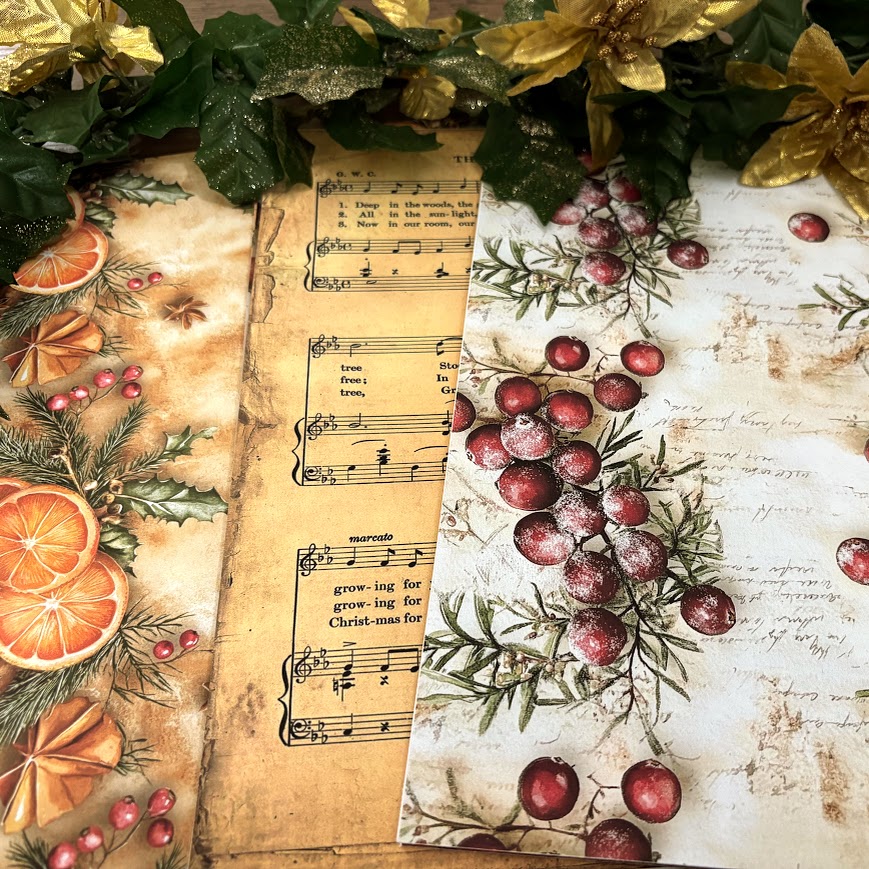 Video - Yummy Christmas Patisserie Cover, Spine & Signature Prep! Beginner Junk Journal Series Pt 1