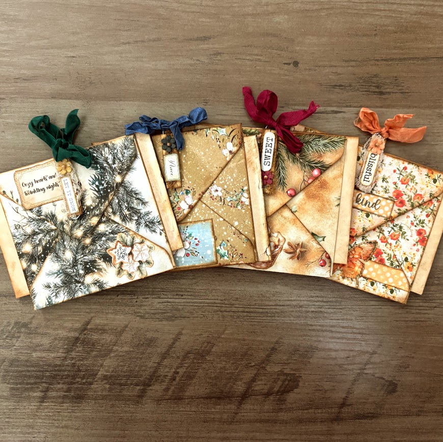 Faux Envelope Drop Down Writing Space | Christmas Patisserie Junk Journal Pt 5