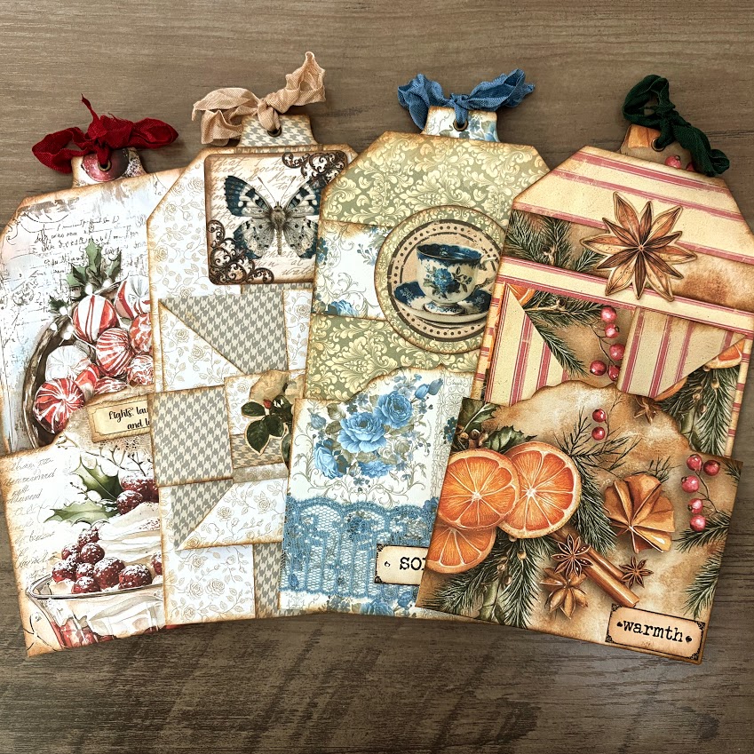 Video - FUN Pinwheel Tag with Hidden Writing Space | Yummy Christmas Patisserie Journal | Ep 13