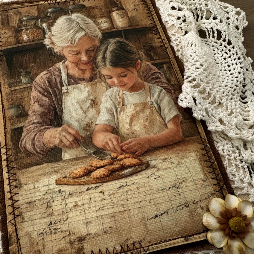 Heirloom Style Journal Cover with Draped Lace | Creative Cover Designs – Ep 1